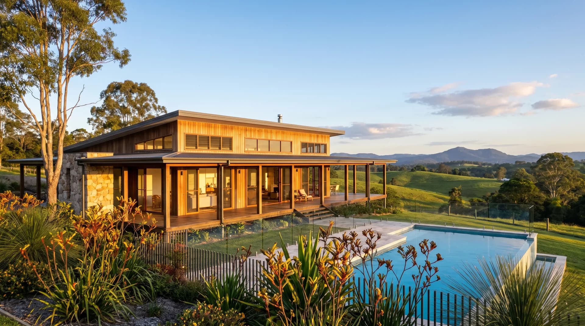 A new estate home in the Moreton Bay region near Caboolture in warm afternoon light