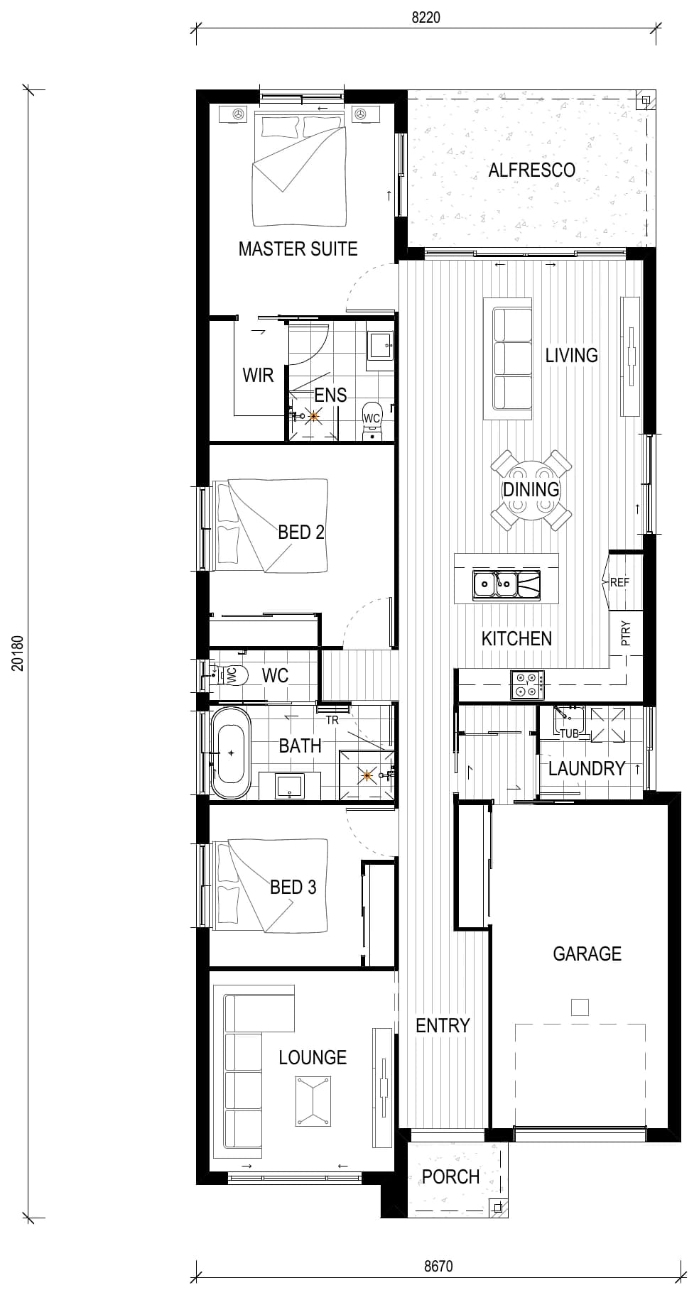 The Banksia floor plan