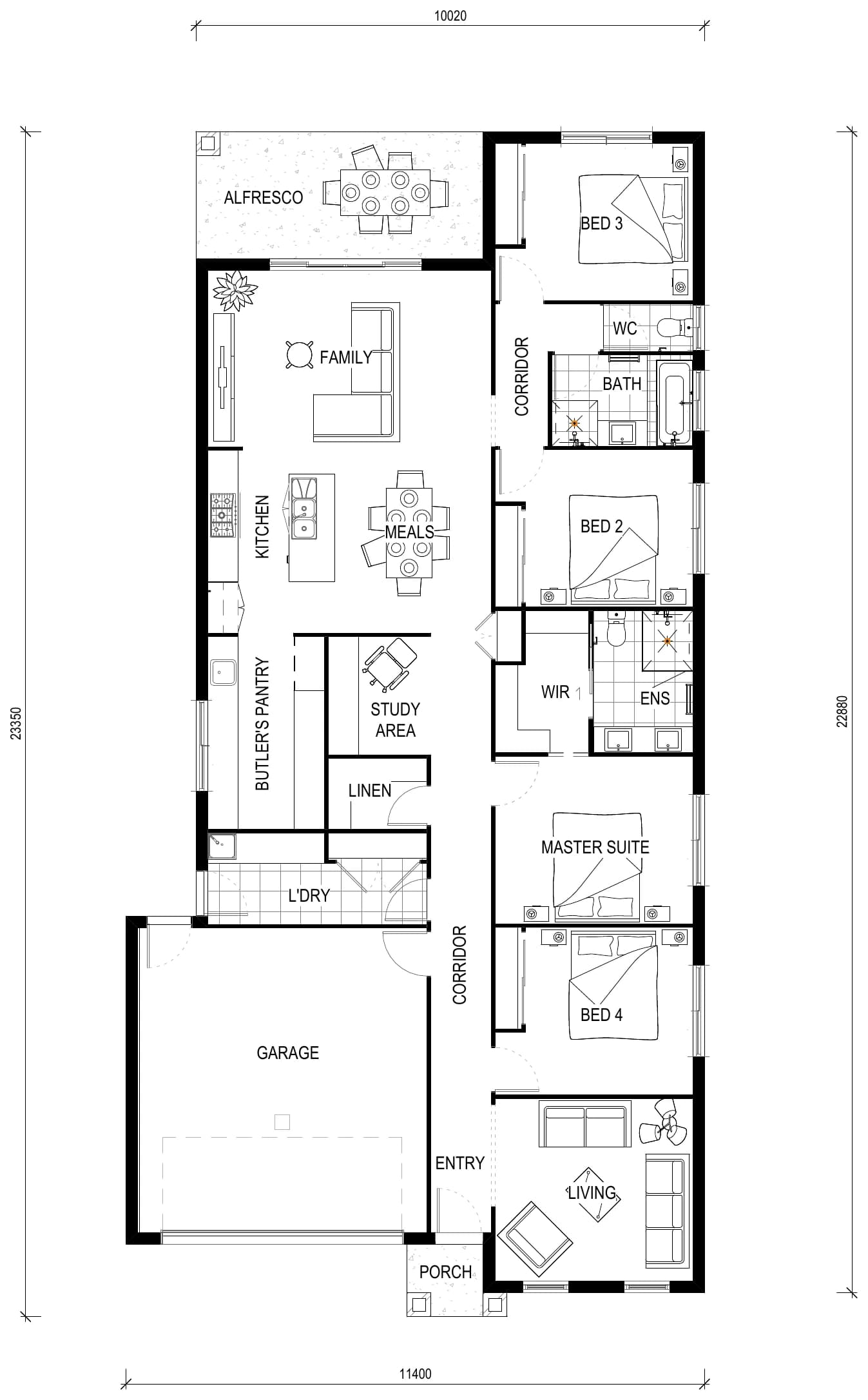 The Cedar floor plan
