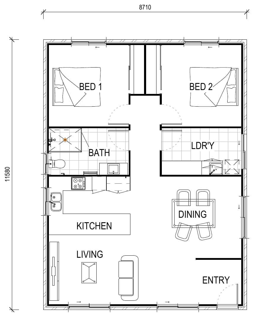 The Little Oak floor plan