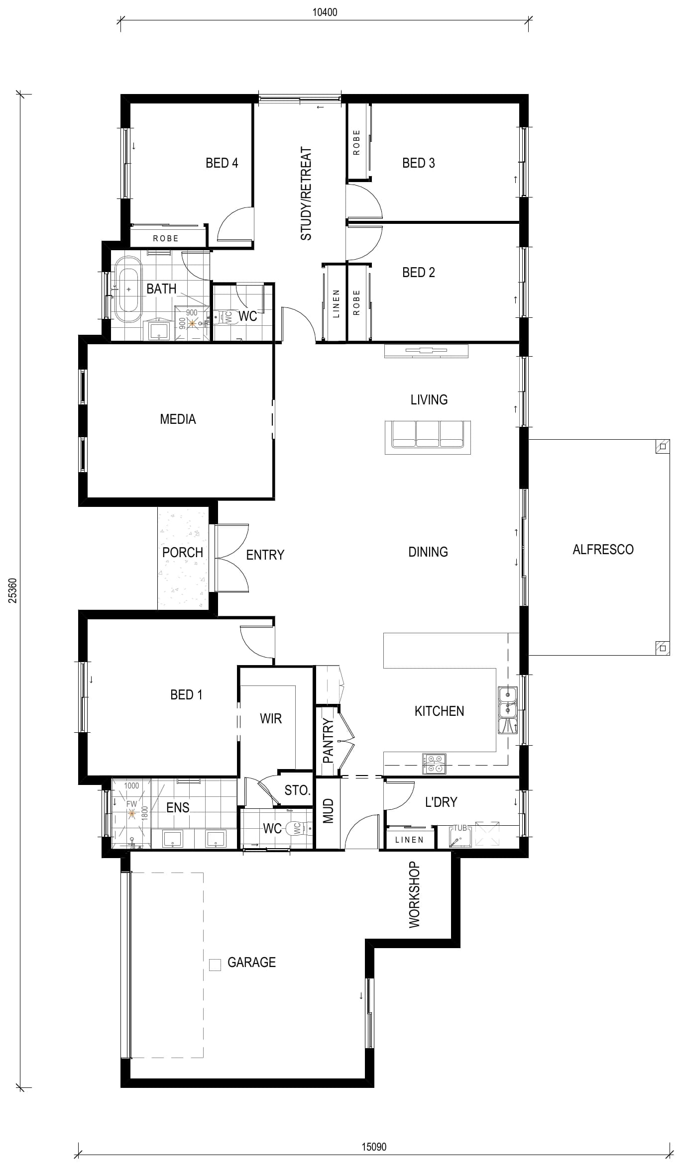 The Oakmont floor plan