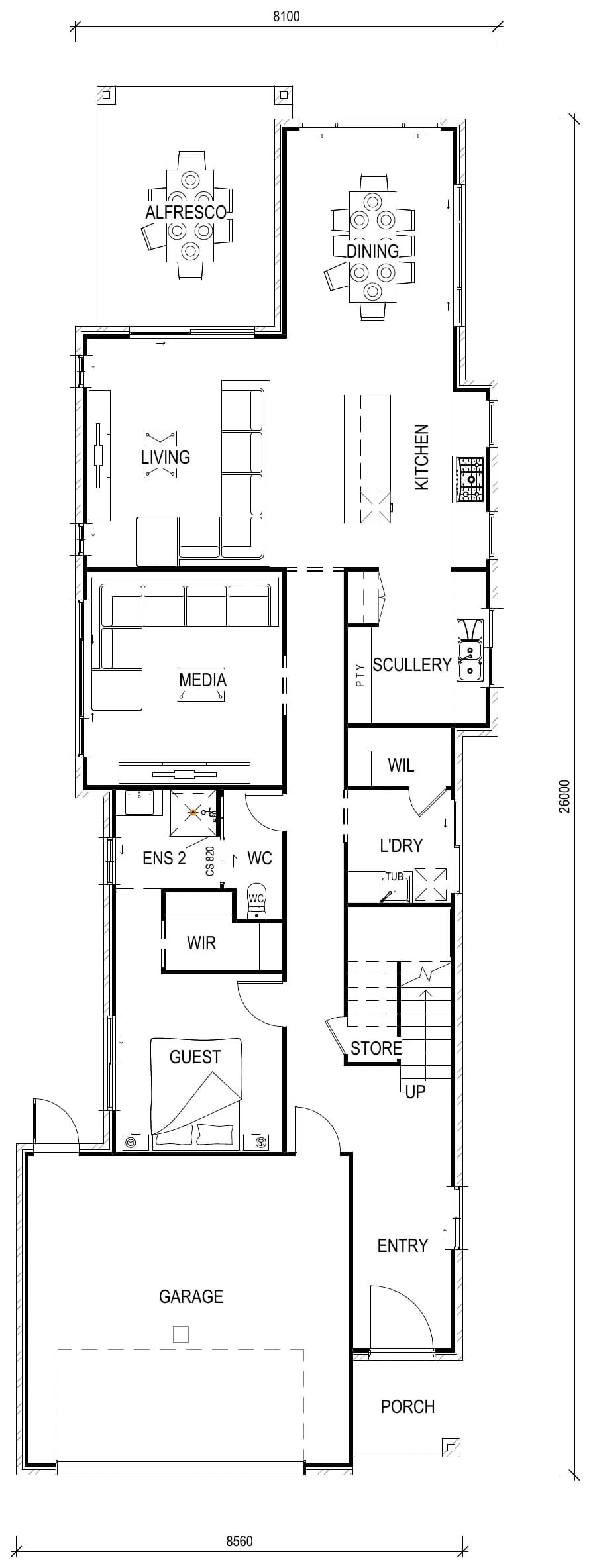 The Tallowood floor plan